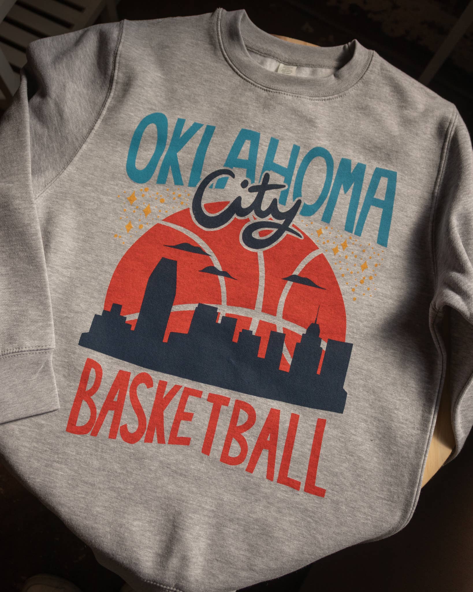 Shop Good – wholesale Sweatshirt med tryck - Unisex – Thunder Sunset Pullover Sweatshirt - Oklahoma City Thunder2