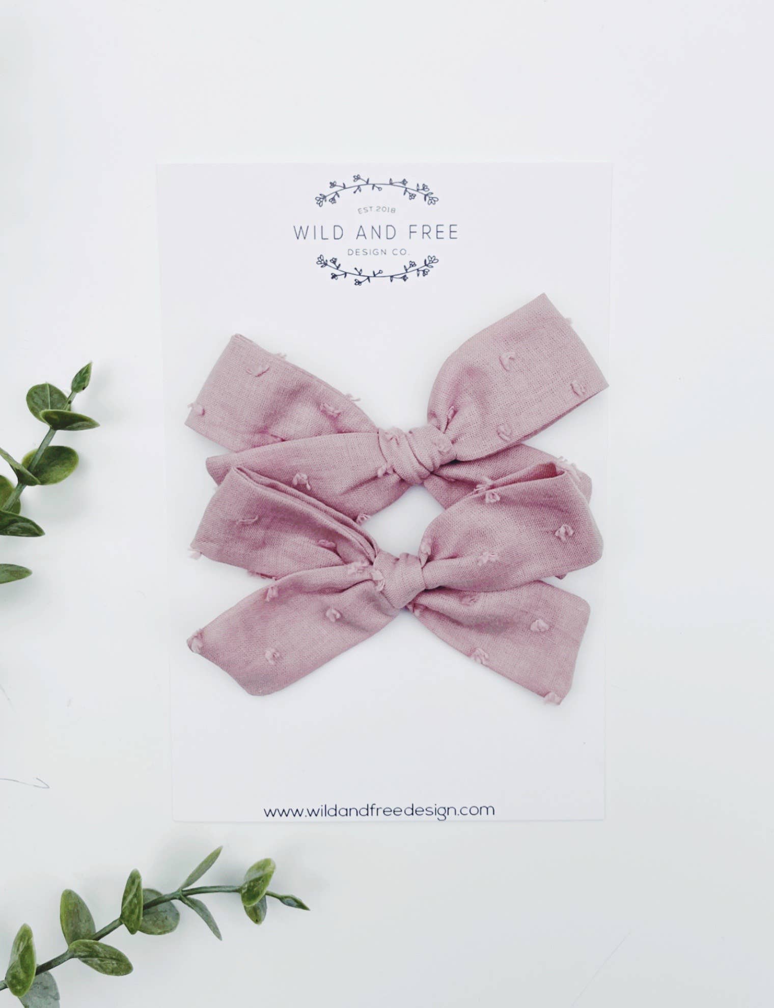 Wild and Free Design Co. – wholesale Hårrosett - Barn – Neutral Pitail Bow set11