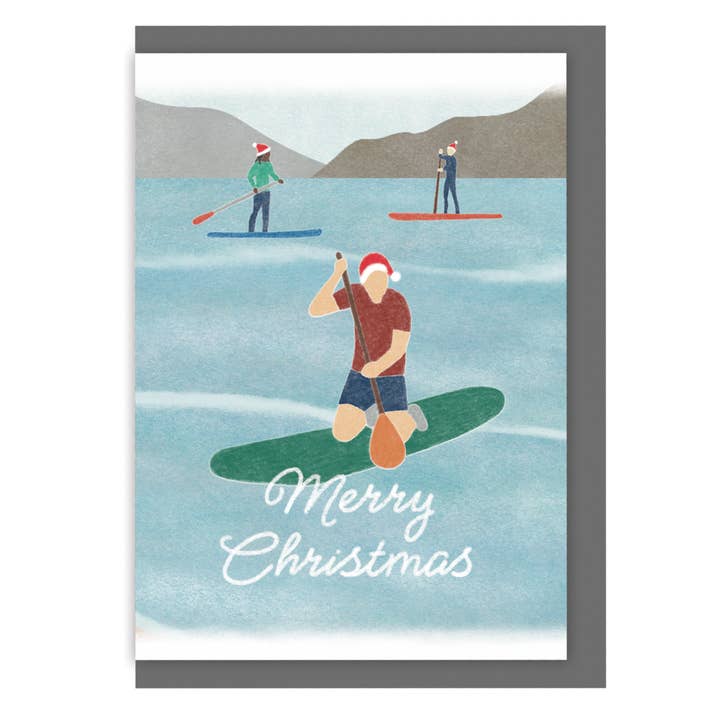 Ingletop - Wholesale Christmas Card - Paddleboarding Christmas Card - Merry Christmas0
