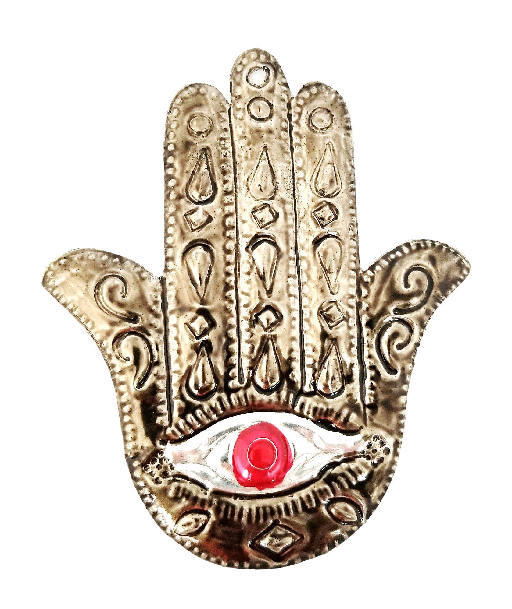 Sedona Spirit – wholesale Wall Accent – Tin Hamsa Hand0