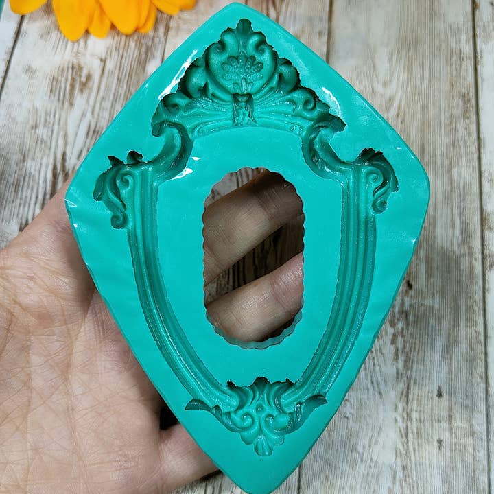 Serena Creazione di Serena Stampone - Wholesale DIY Craft Kit - Retro Frame Mold 8x12cm in silicone for resin and plaster2