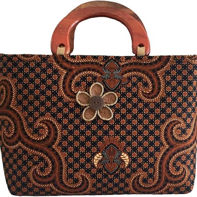 OMA - Eclectic Home - Wholesale Tote Bag - Women's - Batik Fabric Vintage Bohemian Tote Bag Purse - Multi Color