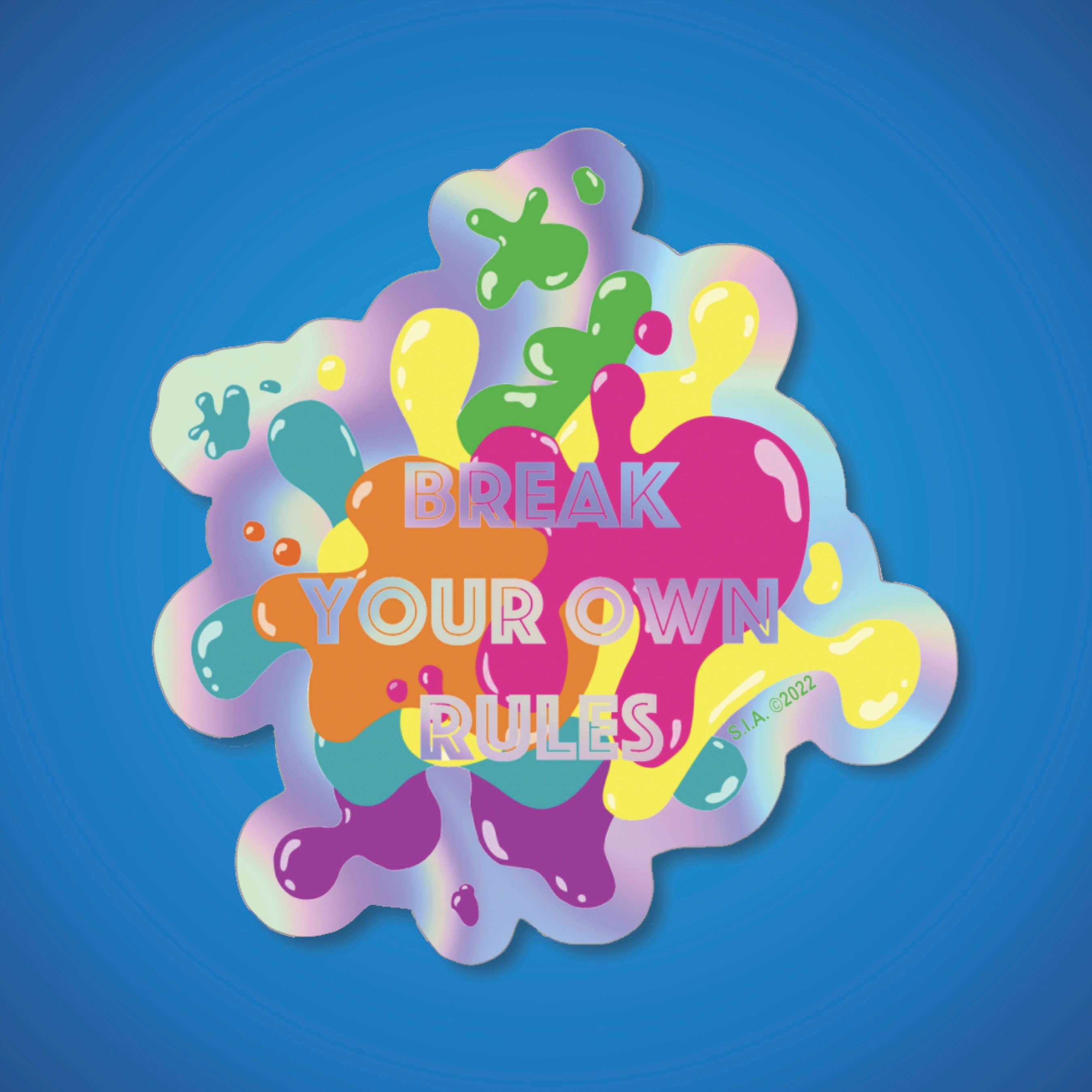 Surprise Inside Art - Wholesale Sticker - Holographic Artist Paint Splatter Weatherproof Vinyl Sticker1