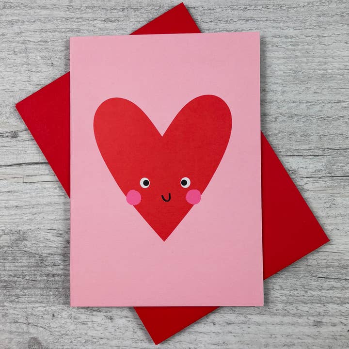 Cute Love Heart Card | Valentine's Day | Anniversary Cards for wholesale by Joanne de Pace Design Studio