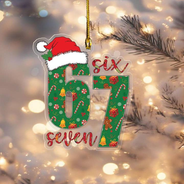 Embrova - Vendita all'ingrosso Decorazione - Ornamento in Acrilico Virale 67, Ornamento Sei Sette, Regalo per Adolescenti1