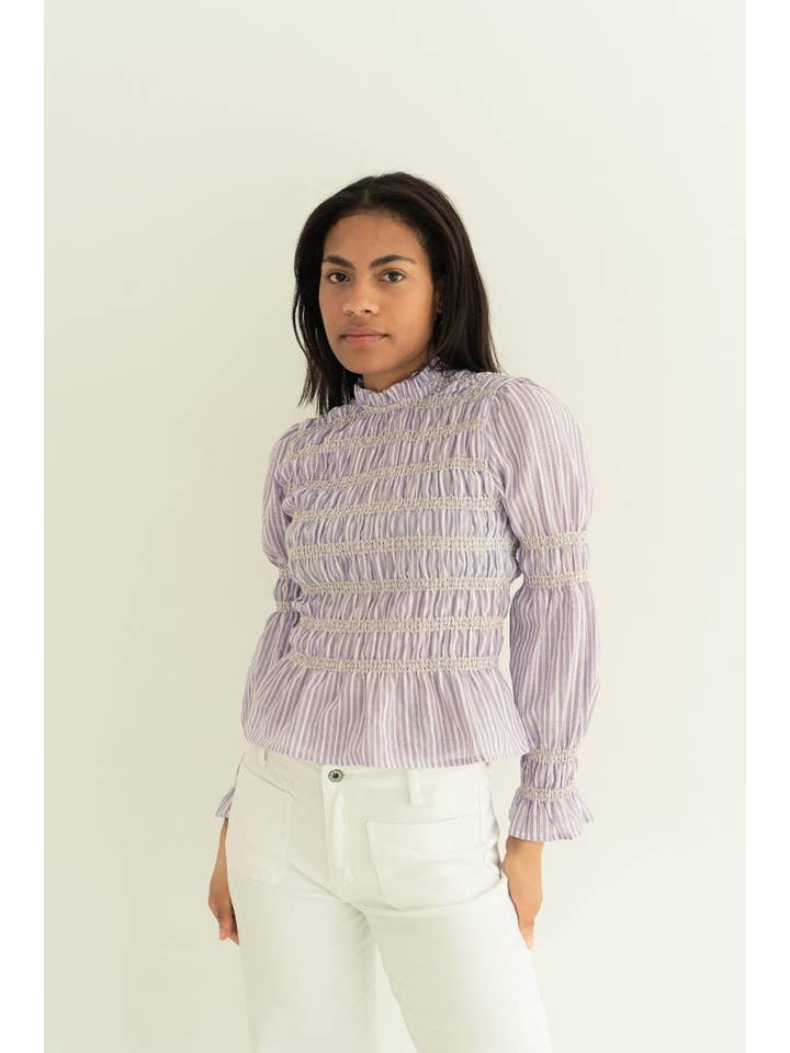 MindTraveler - Wholesale Blouse - Women's - Rocío Lavender Blouse4