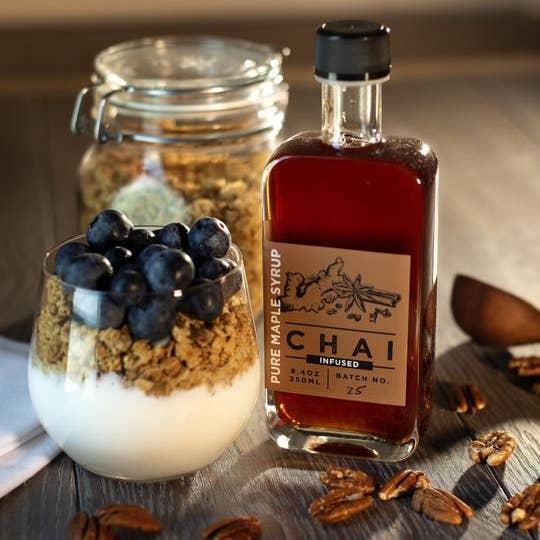 Old State Farms - Wholesale Maple Syrup - Chai Infused Maple Syrup - 8.4oz - 250ML