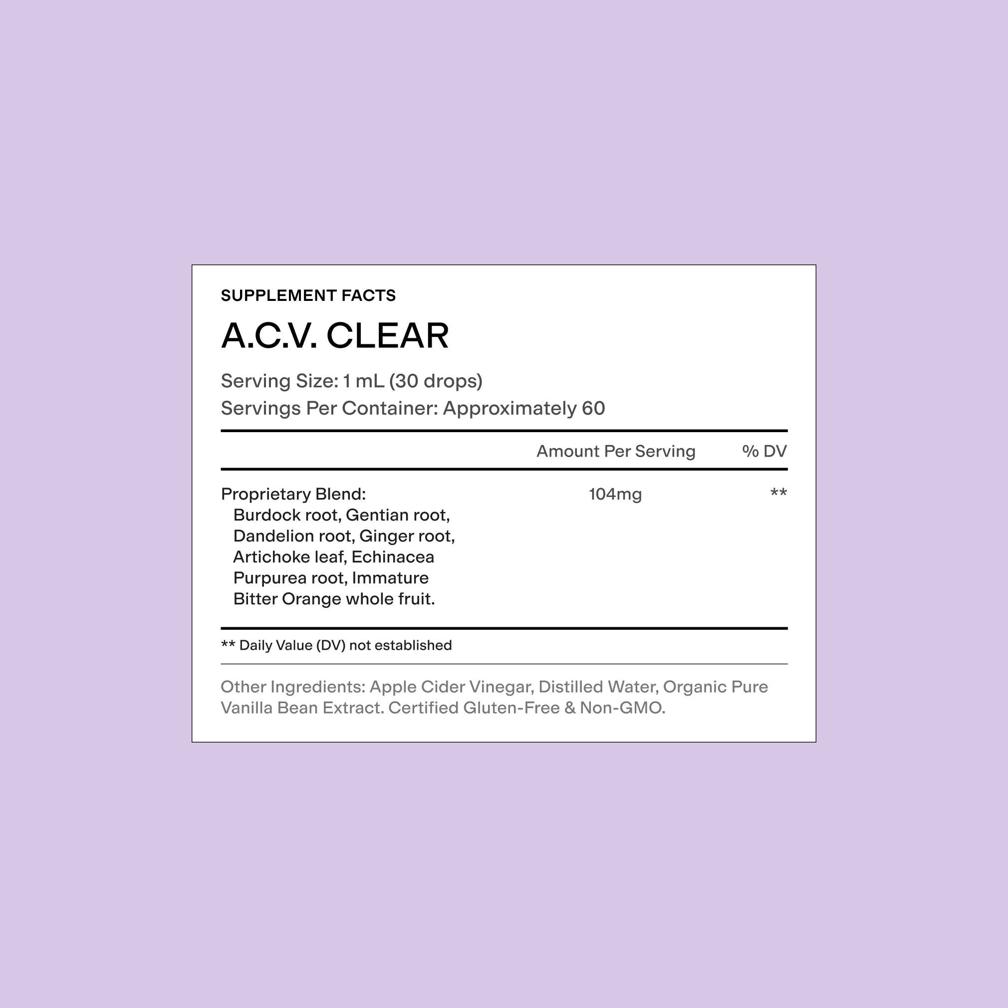 CLEARSTEM Skincare - Wholesale Oral Supplement/Vitamin - A.C.V. CLEAR3