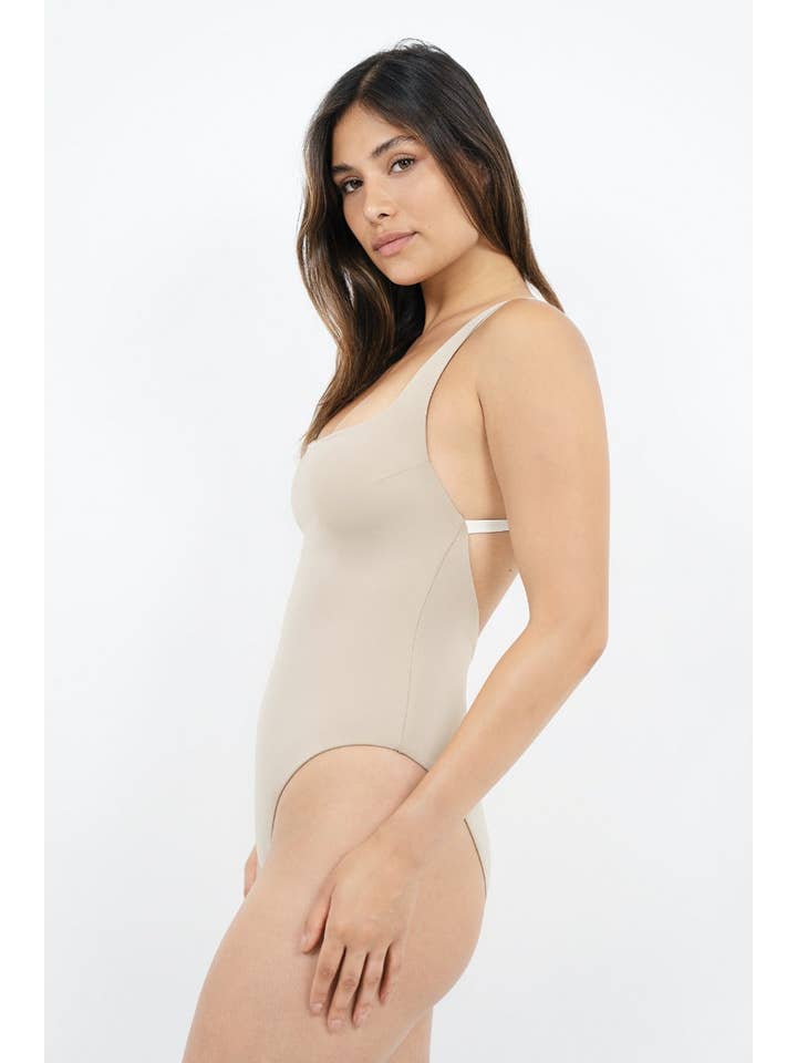 1 People - Wholesale One Piece Swimsuit - Women's - Mykonos JMK - Criss-Cross Swimsuit - Sand1