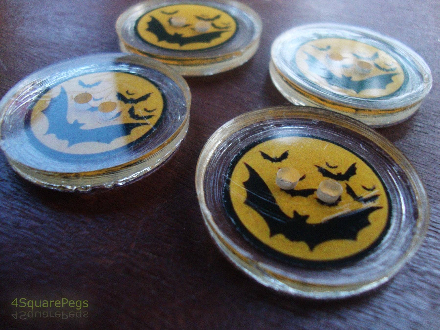ButtonTHIS - Wholesale Sewing Button/Snap - Handmade Resin Bat Buttons for Sewing & Crafts1