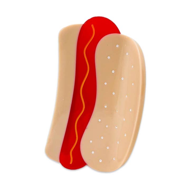 Midi Hot Dog Hair Claw Clip for wholesale by Jenny Lemons
