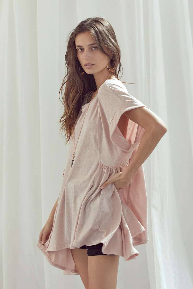 JADE BY JANE – wholesale Tunika - Dam – ÖVERDIMENSIONERAD SHARKBITE BOTTEN TUNIKA PLUS STORLEK15