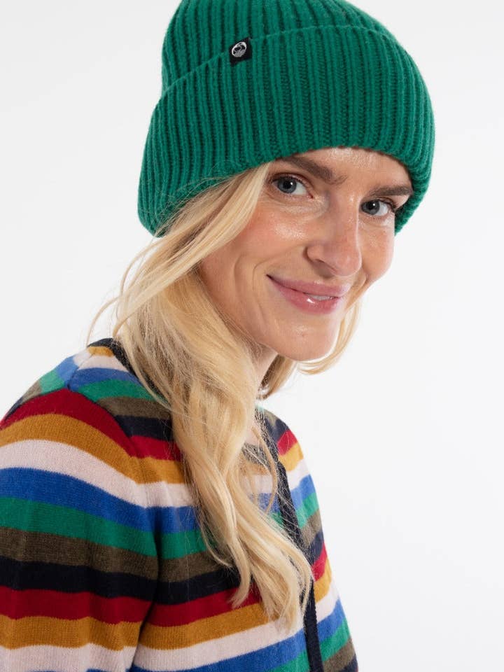 Danewarm Thoughts Merino Beanie Green for wholesale by Danefae København