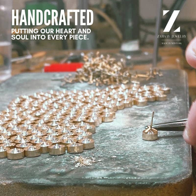 Zahav Jewelry - Wholesale Huggie Earrings - 10kt Solid Gold Belly Huggies Hoop Button Rings #85