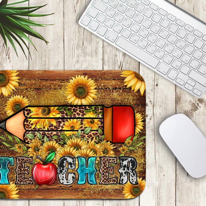 Alfombrilla de ratón Teacher Sunflower para venta al por mayor de Perfectly Diverse Trendz, LLC