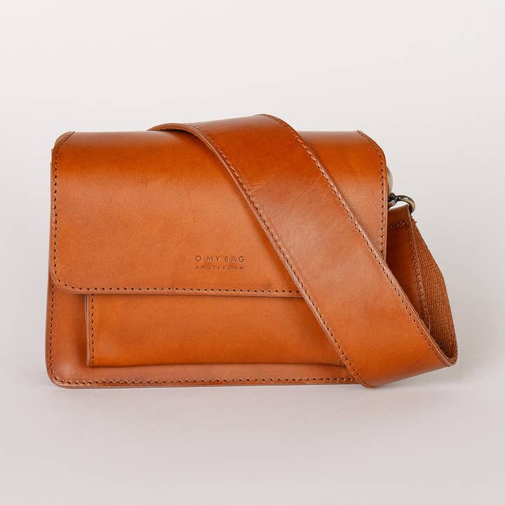 O My Bag - Wholesale Crossbody Bag - Women's - Harper Mini - Cognac Classic Leather0
