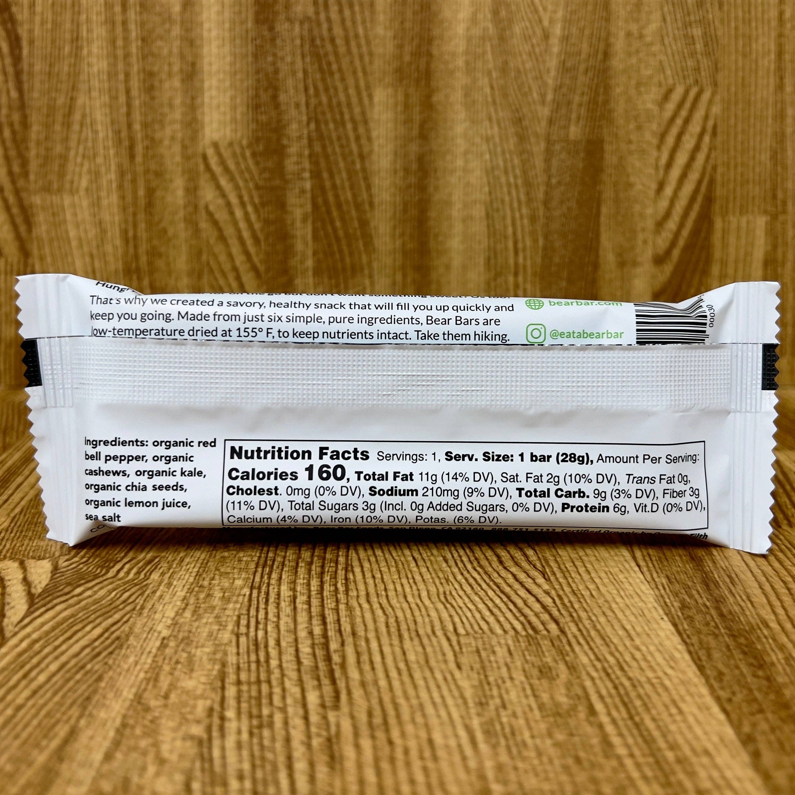 Bear Bar - Wholesale Snack Bar - BEAR BAR, ORGANIC, ORIGINAL 1 OZ - CASE OF 128