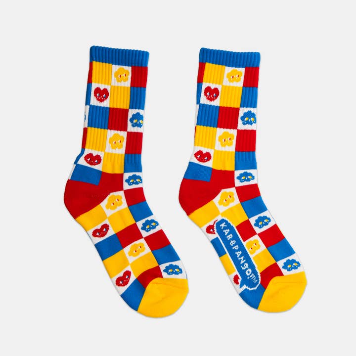 RYB Grid: Cozy socks for wholesale by Karepango