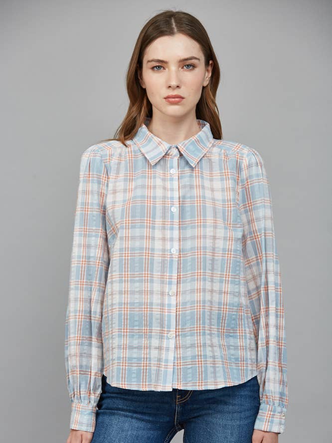PLAID BUTTON DOWN SHIRT FT5674 for wholesale by FATE