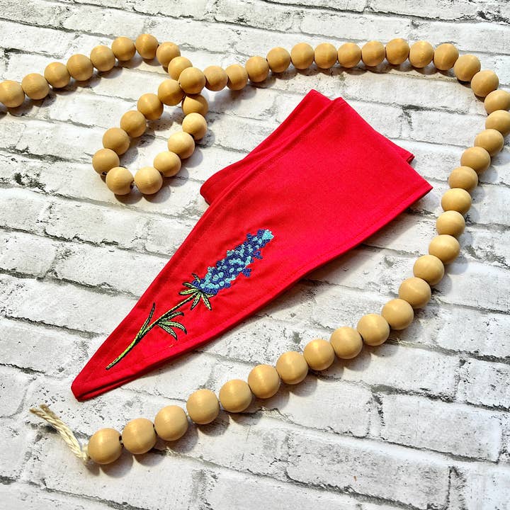 The Funky Soul - Wholesale Scarf - Women's - Bluebonnet Embroidered Ascot Scarf9