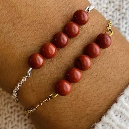 Pentaperle Red Jasper Bracelet for wholesale by MyMagicStones