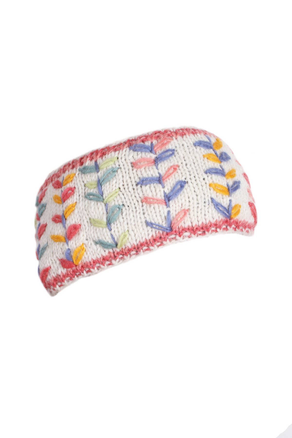 Crema Diadema de punto con hojas bordadas Kylemore color crema. de venta al por mayor en Faire1