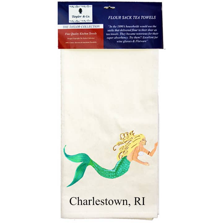 Havfrue mel sæk viskestykker..Min 12. for engroshandel hos Taylor & Co. - The Taylor Collection