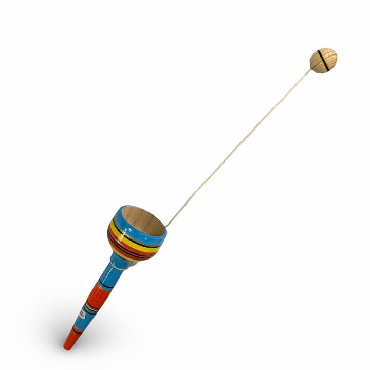 Sanyork Fair Trade - Wholesale Hersenkraker - Kinderen - Mexicaans houten speelgoed Balero Cup 3,5" traditioneel leuk spel