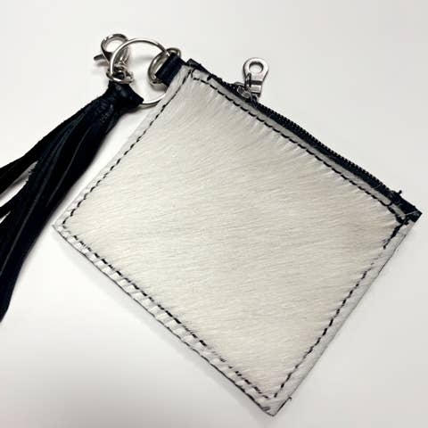 Pochette à monnaie en cuir de vachette faite à la main pour la vente par Tania Alejandra - Texas Luxury Goods
