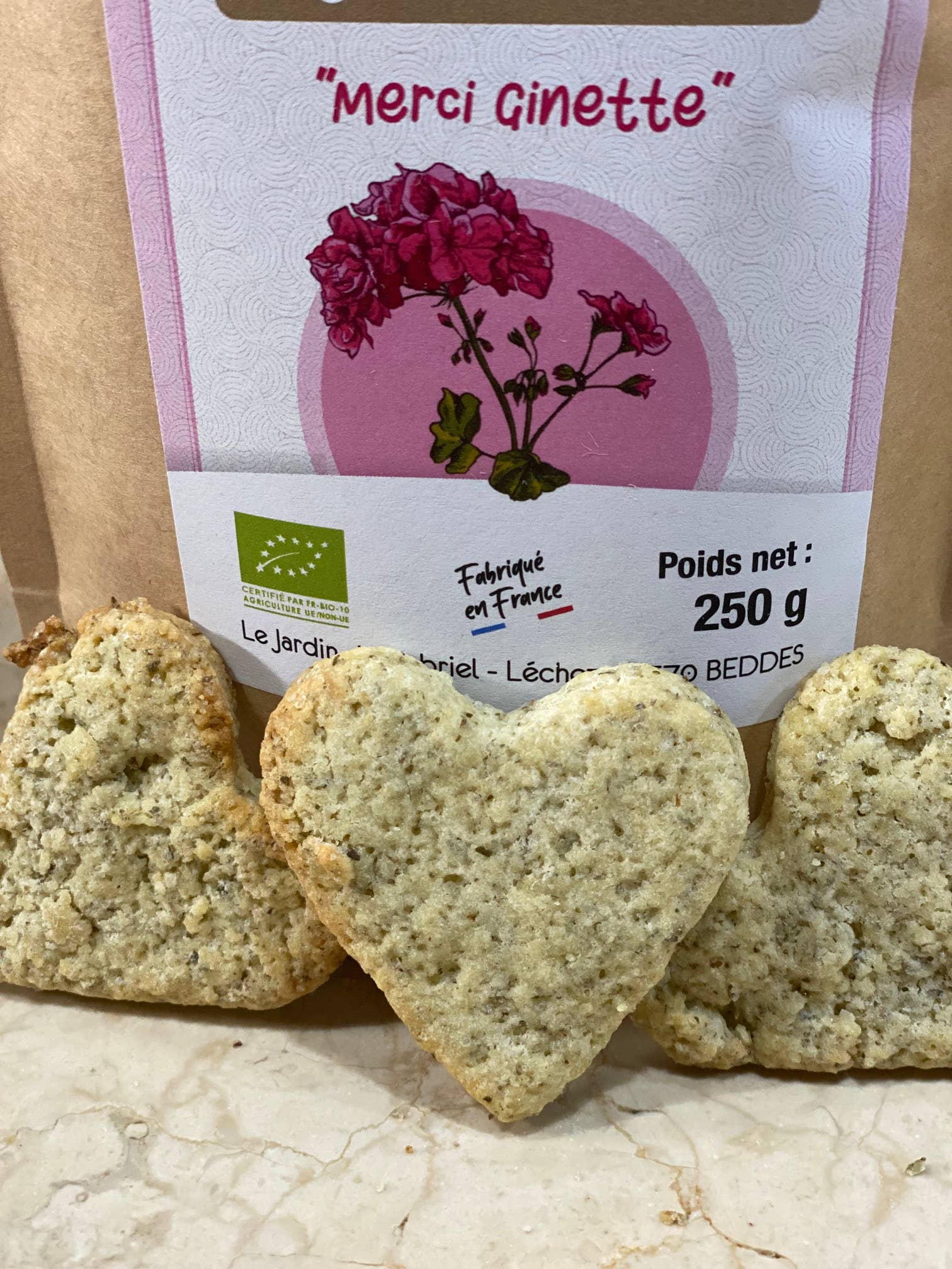 Le Jardin de Gabriel – wholesale Kakmix – ”Merci Ginette” Shortbread Set1