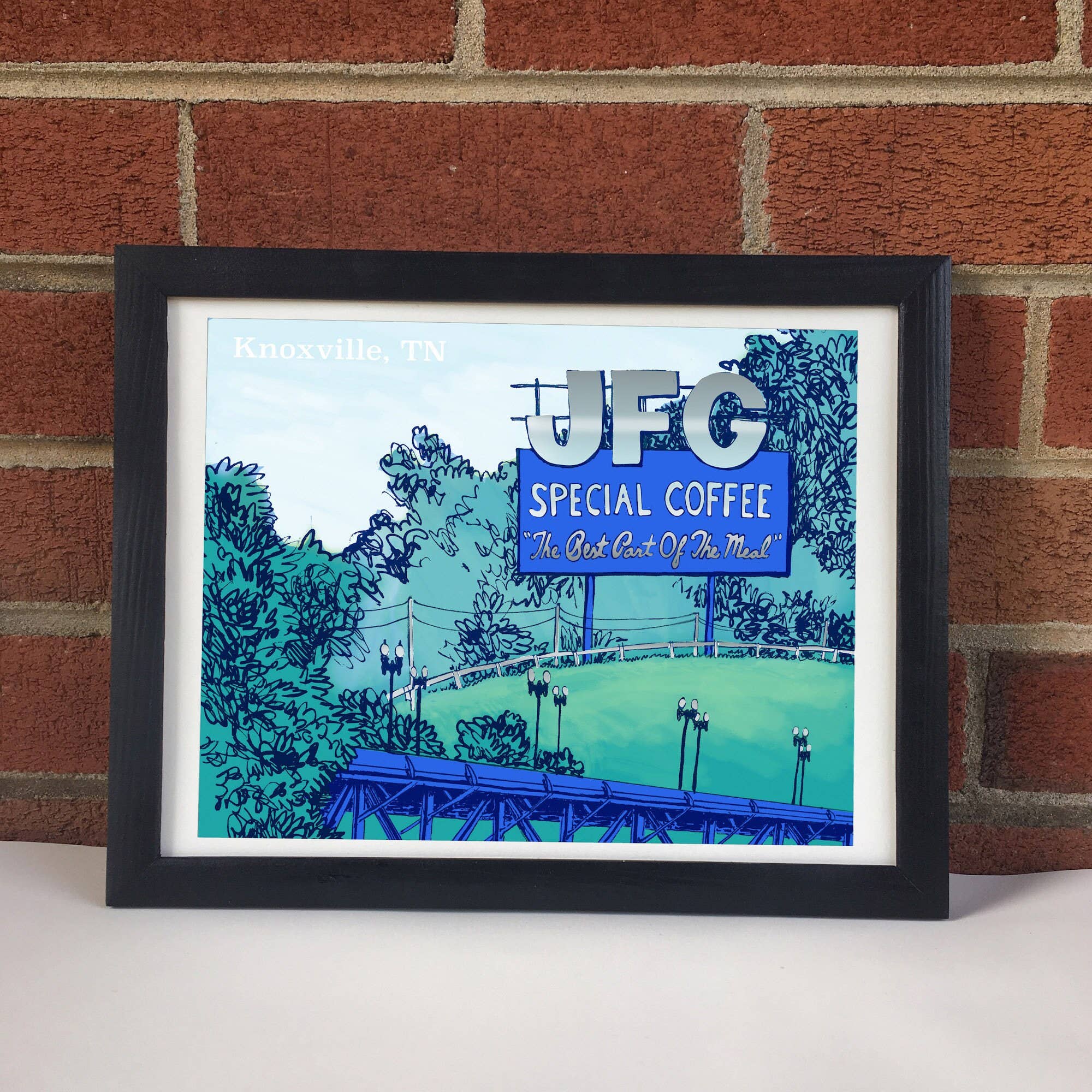 Esther Sketch - Wholesale Art Print - JFG Coffee Silver Foil Art Print 8.5"x11"4