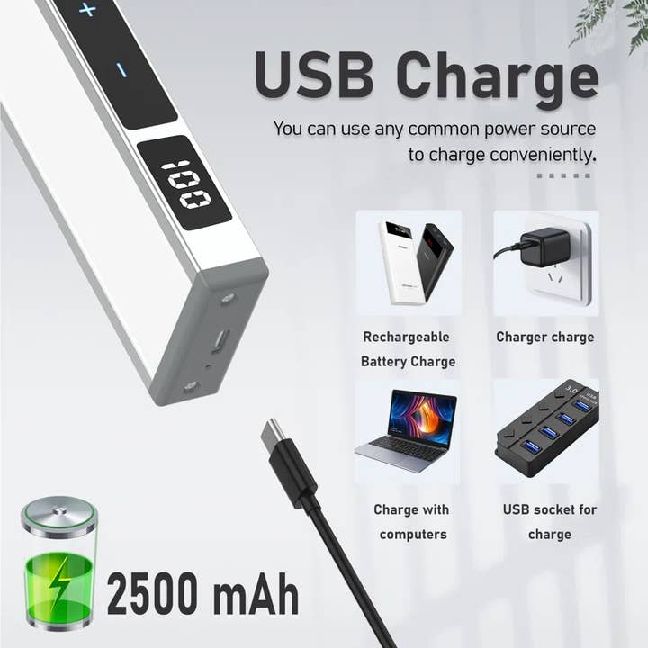 LEPOTEC INC - Wholesale Sconce - 2 Set Lepotec 58 LED Rechargeable Motion Sensor Under Cabinet Lights Touch Control 3 Color3