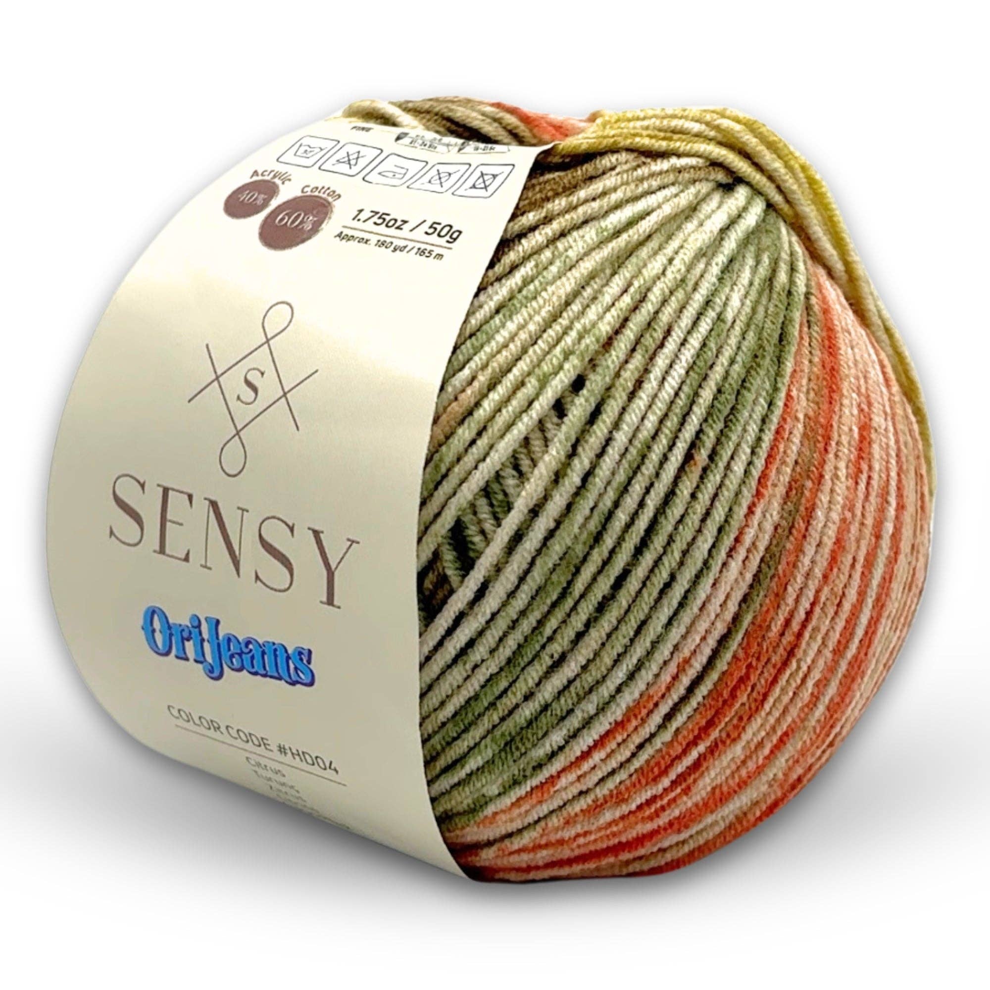 Sensy - Wholesale Yarn - Sensy OriJeans Yarn, 1.75 oz, 180 yards, Gauge 2 Fine28
