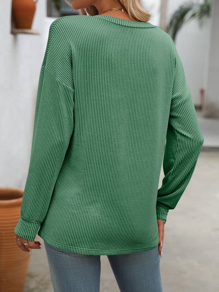 Lovesoft - Wholesale T-shirt – women's - V-neck color matching short-sleeved loose T-shirt Women12