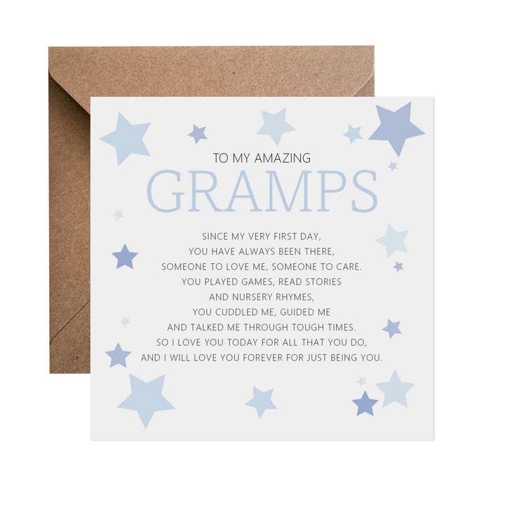 To My Amazing Gramps - Sentimental Poem Card for wholesale by PMPrinted
