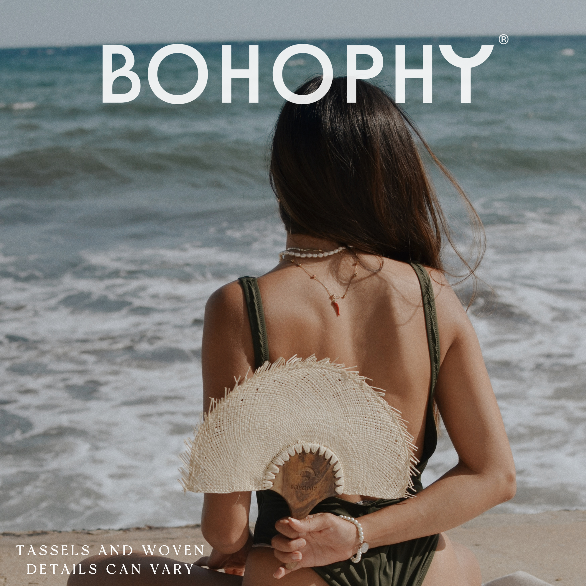 BOHOPHY - Wholesale Handheld Folding Fan - Zicatela Straw Hand Fan7