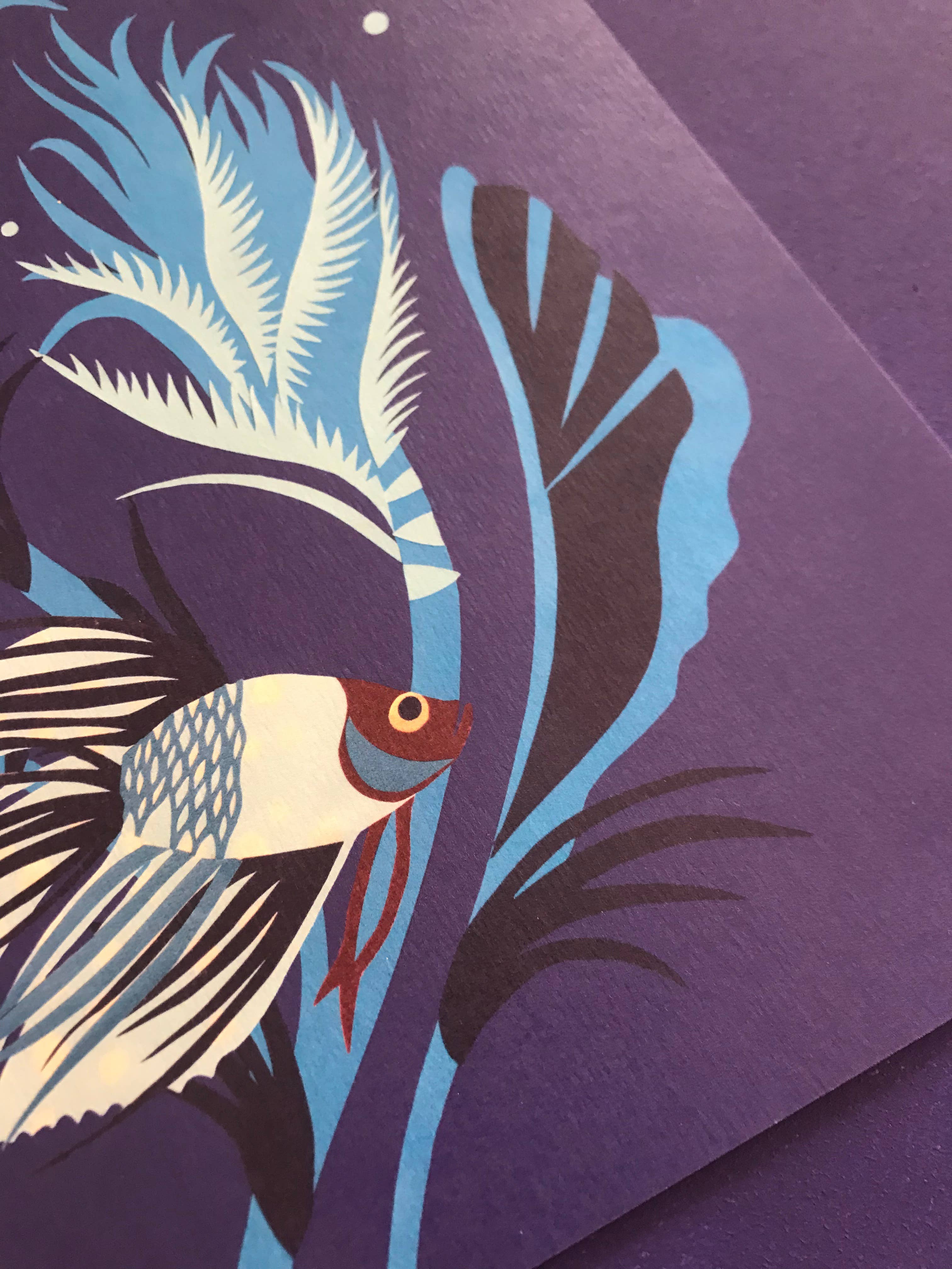 Claire Colin - Venta al por mayor Pósteres - Cartel decorativo Algas y pez 21 x 29,7 cm3