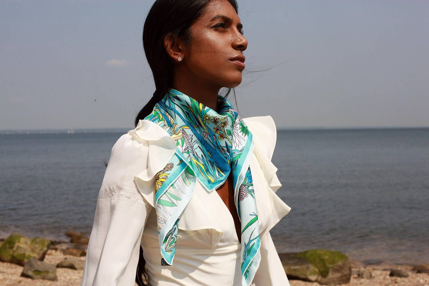 Jessie Zhao New York – Großhandel Schal – Damen – Seidenschal des Blaues Tierkönigs6