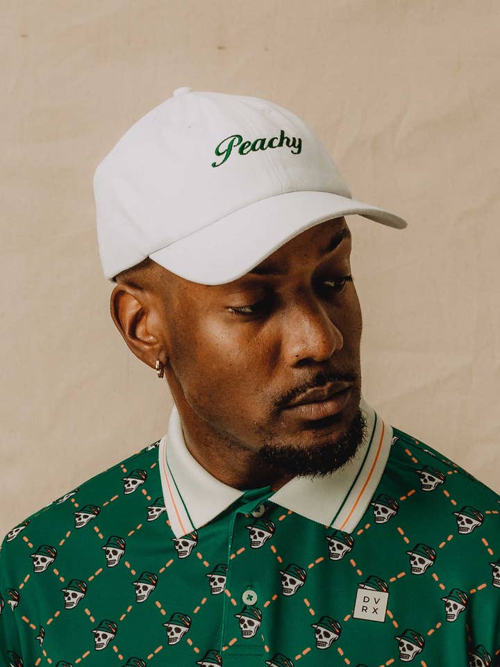 Peachy Dad Hat - White for wholesale by Devereux