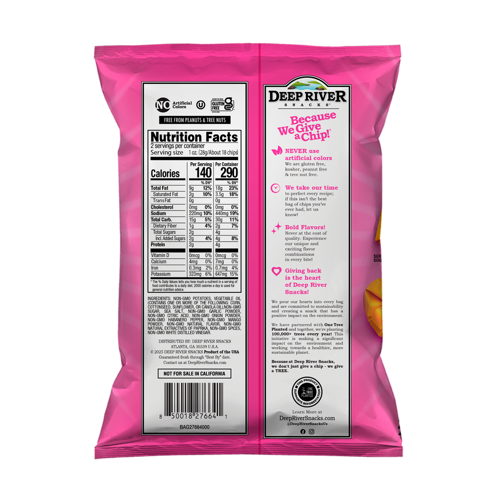 Deep River Snacks - Wholesale Chips - Mango Habanero Kettle Cooked Potato Chips2
