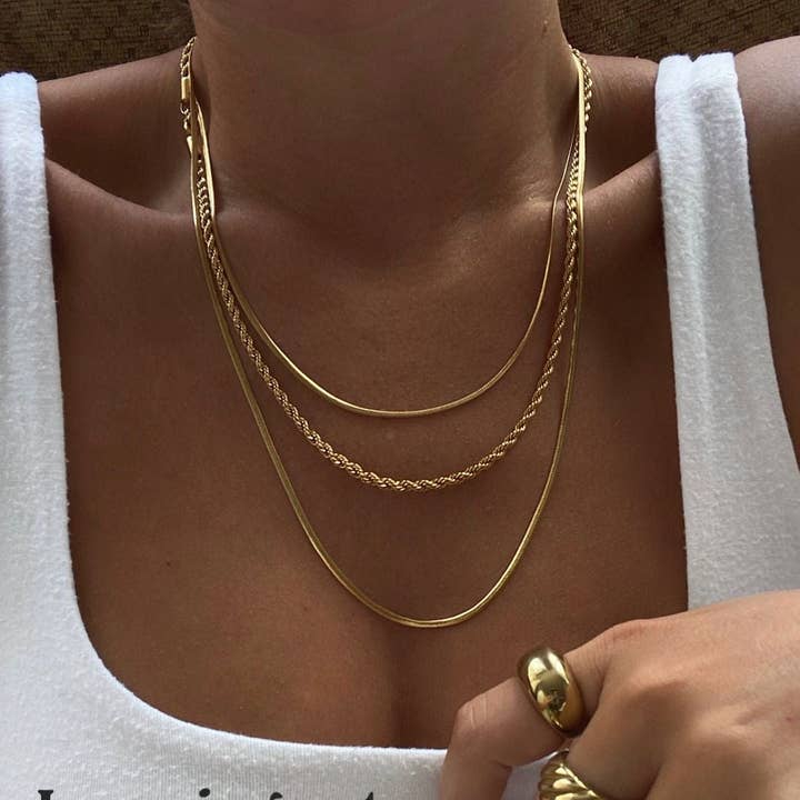 Triple Layered Necklace for wholesale by Curated By Suarez