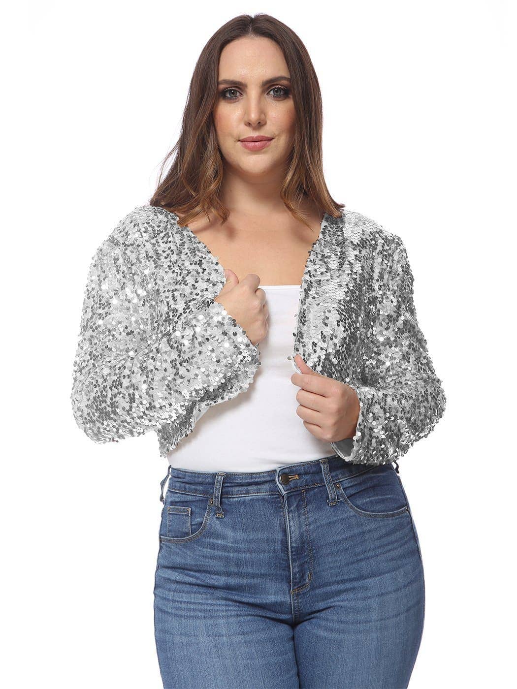 Anna Kaci Wholesale - Wholesale Jacket - Women's - Plus Size Sequin Bolero7