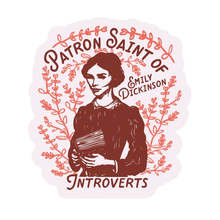 Literature Book Emily Dickinson High Quality Vinyl Sticker for wholesale by Juju and Moxie