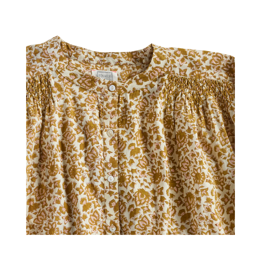 Bonheur du Jour - Wholesale Blouse - Women's - Elise Women's Blouse - Arushi Bronze Green1