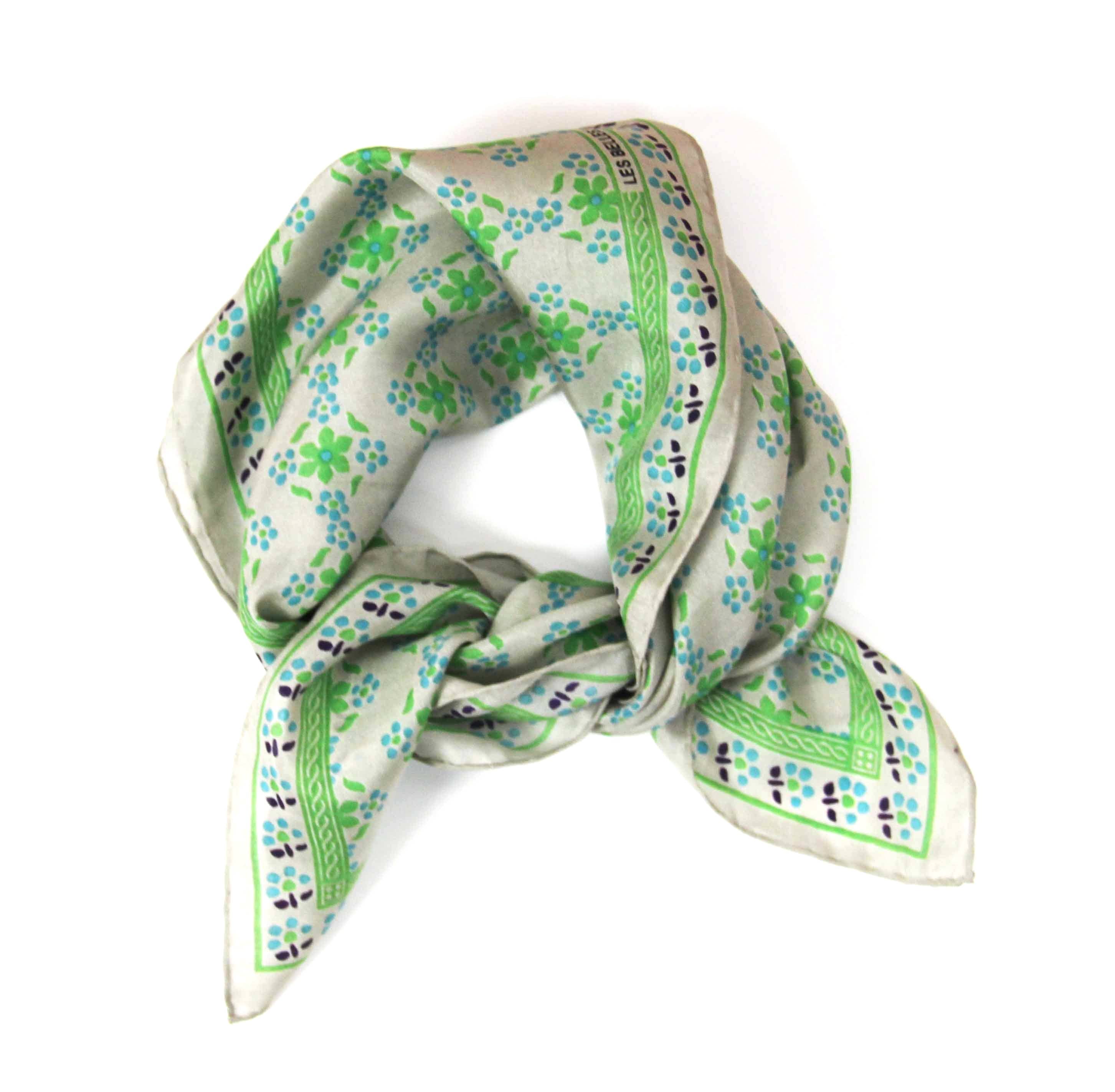 Les Belles Vagabondes - Vente Foulard – femme - Mini Natasha Vert1