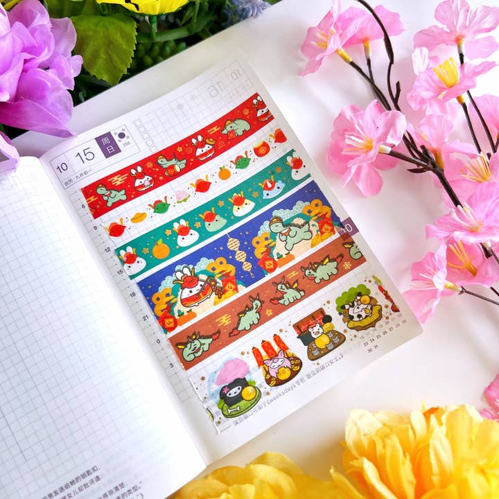 Washi Tape - Jahr des Drachen - Holo-Goldfolie (6er-Set) für den Großhandel von SumLilThings