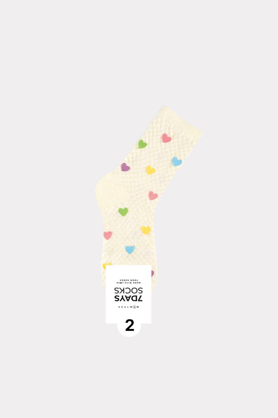 7DAYSSOCKS - Wholesale Socks - Women's - Women's Heart Pattern Netting Thread Crew Socks0