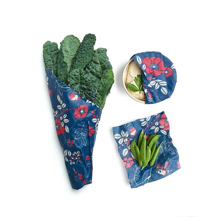 Bee's Wrap - Wholesale Food Storage Wrap/Bag - Assorted 3 Pack - Botanical