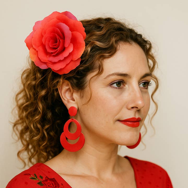 Wild & Free - Wholesale Hair Accessories Set - Women's - Flamenco Hair Flower from Seville0