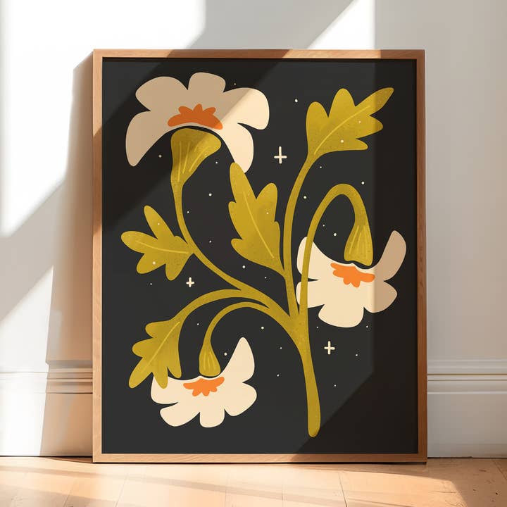 Impression d'art de fleurs sauvages | Décoration intérieure 20x25 cm Art mural floral pour la vente par Brush & Bird Paper Co.